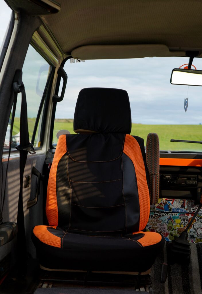Trudi the campervan interior with front swivel seat